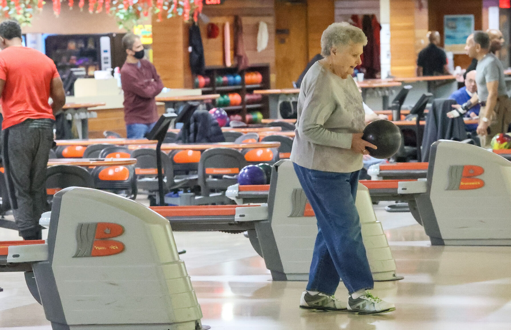 Evelyn Ostrom is 90 and plays regularly with Tuesday AM Koffee Klatch